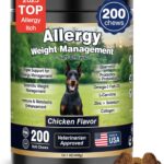 Dog Allergy Relief Chews Itching Skin is Human Multivitamin Pet Allergy Anti Itch Paw Relief and Immune Dog Chews Bites Antihistamine for Dogs Itching and Licking Weight Loss Management Support 200