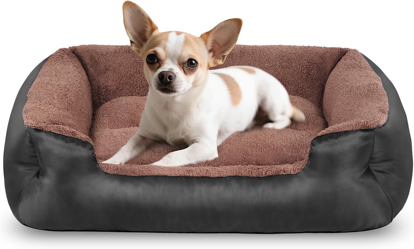 Dog Bed for Small Dogs - Washable Dog beds with Sides, Comfortable and Breathable Pet Couch Bed with Non-Slip Bottom, Black Dog Bed for Small Dogs - Washable Dog beds with Sides, Comfortable and Breathable Pet Couch Bed with Non-Slip Bottom, Black