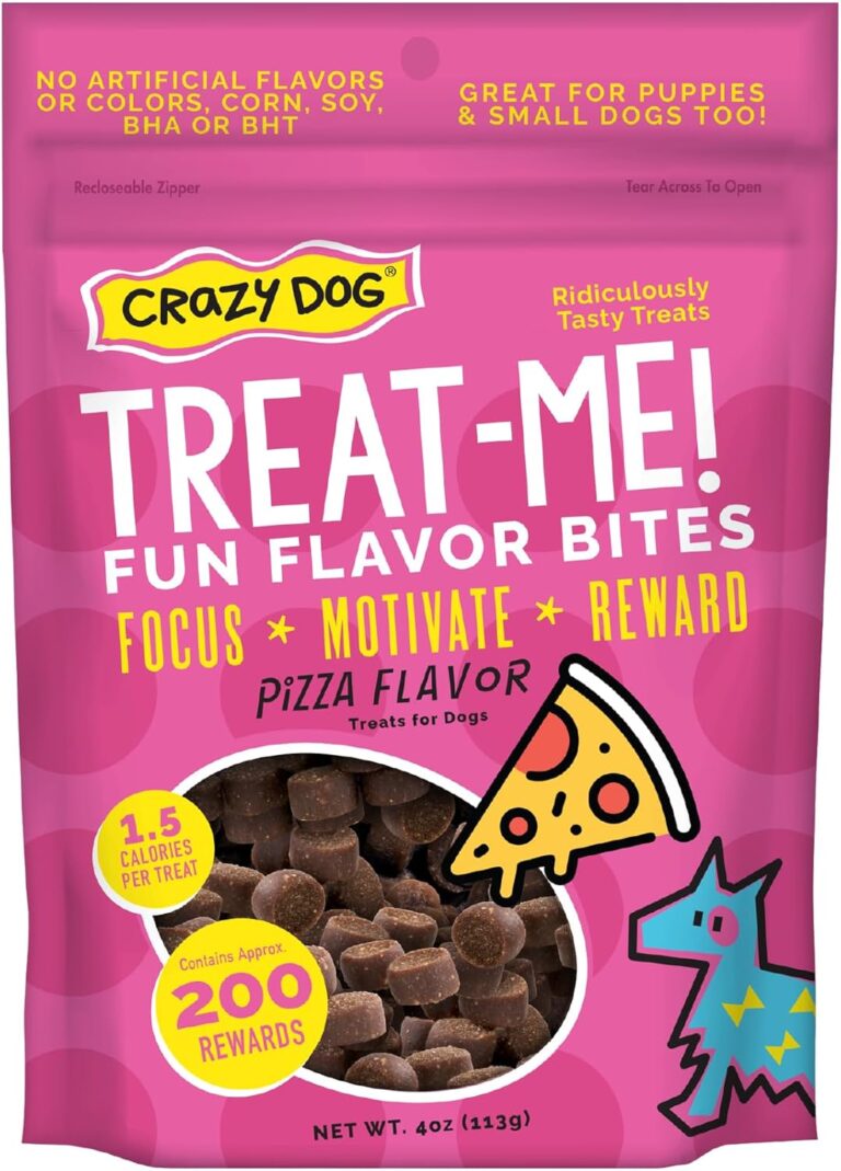 Crazy Dog Treat-Me! Mini Treats, Pizza, 4 oz. Bag