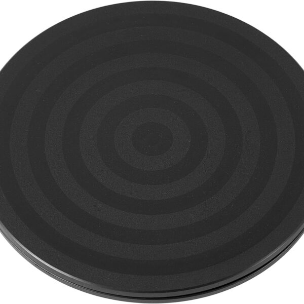 8 Inch Heavy Duty Rotating Swivel Stand - 360 Degree Rotating Lazy Susan Base with Steel Ball Bearings for Model Base/Rotating Plants/Crafts Stand Monitor/TV/Monitors/Potted Plants, Black