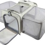 Expandable Airline Approved Cat Carrier, Soft-Sided Pet Travel Carrier with Removable Pad, Collapsible Pet Carrier for Small Animals, Beige