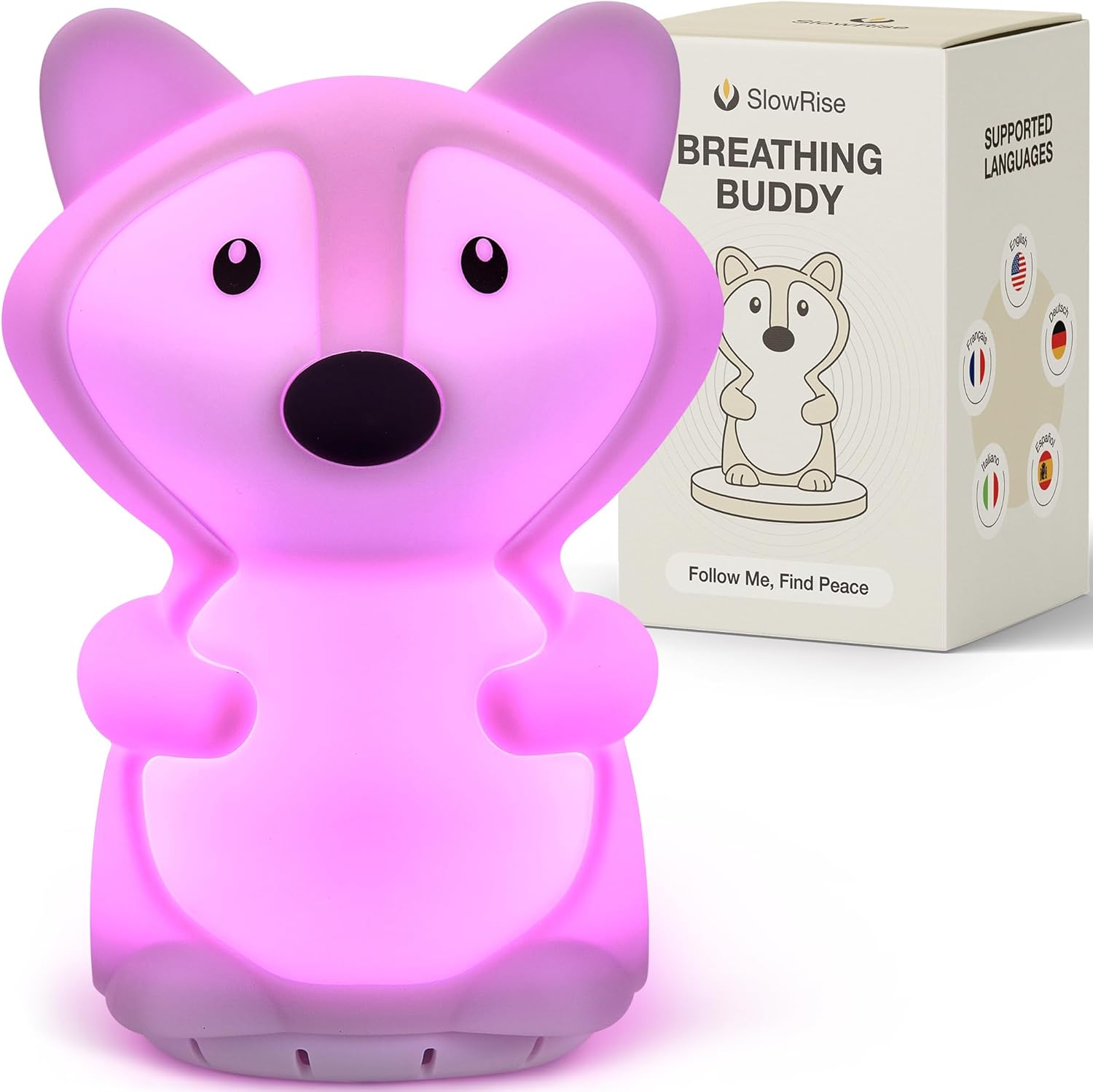 Speaking Breathing Lamp with Guided Meditation & Calming Light | Stress & Anxiety Relief Tool for Adults & Kids | Box Breathing, Sleep, Relaxation & Focus Exercise Device | Self Care Gift Speaking Breathing Lamp with Guided Meditation & Calming Light | Stress & Anxiety Relief Tool for Adults & Kids | Box Breathing, Sleep, Relaxation & Focus Exercise Device | Self Care Gift