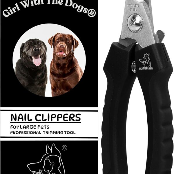 Pet Nail Clippers by Girl With The Dogs, Nail Clippers for Grooming and Claw Care for Cats/Dogs (Large)
