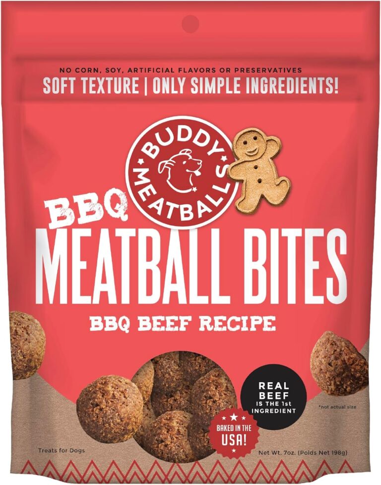Buddy Biscuits Meaty Meatball Bites Dog Treats, BBQ Beef, 7 oz. Bag