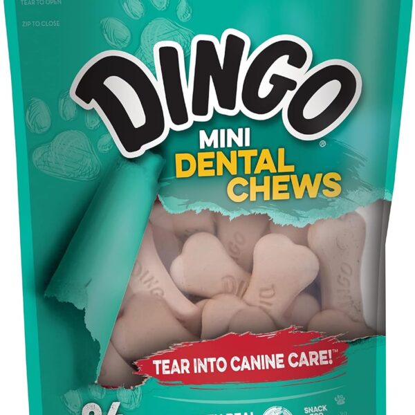 Dingo Denta Treats Teeth Whitening Mini Chews, 24 Pack, Flavourless, 7.6 Oz