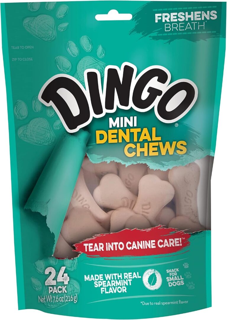 Dingo Denta Treats Teeth Whitening Mini Chews, 24 Pack, Flavourless, 7.6 Oz
