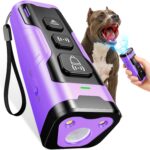 QVNNVQ Dog Bark Deterrent Devices, Ultrasonic Anti Barking Device for Dogs, Stopping Own or Neighbor's Dog Barking,Portable Dog Training Device, Safe & Effective for Indoor & Outdoor Use, Purple