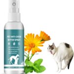 axofwga Cat Deterrent Spray, Spray 100% Natural Cat Spray Deterrent, Effectively Guides Training, Prevent Cat Scratching and Urine Marking Training Aid, Cat Deterrent for Indoor & Outdoor (Cyan)