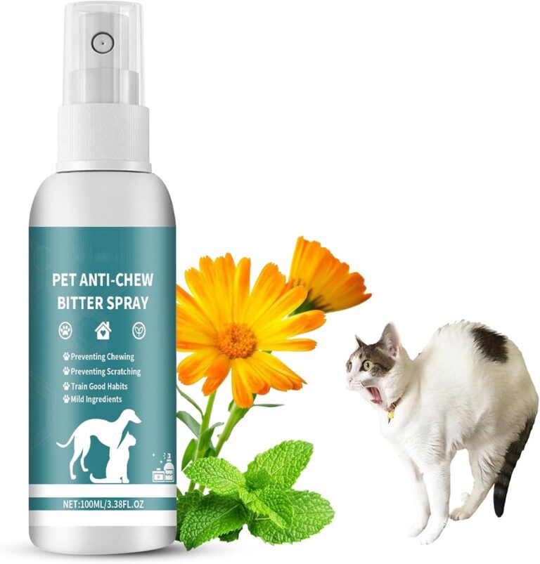 axofwga Cat Deterrent Spray, Spray 100% Natural Cat Spray Deterrent, Effectively Guides Training, Prevent Cat Scratching and Urine Marking Training Aid, Cat Deterrent for Indoor & Outdoor (Cyan)