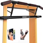 AmazeFan Pull Up Bar Doorway with Ergonomic Grip - Fitness Chin-Up Frame for Home Gym Exercise - Multi-Angle Grip - 2024 Upgrade Smart Hook (Fits Almost All Doors)