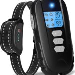 Shock Collar for Dogs, Long-Range Dog Shock Collar with Remote Control IPX7 Waterproof Dog Training Collars with Remote Rechargeable E-Collars for Small Medium Large Dogs 10-120lbs Beige