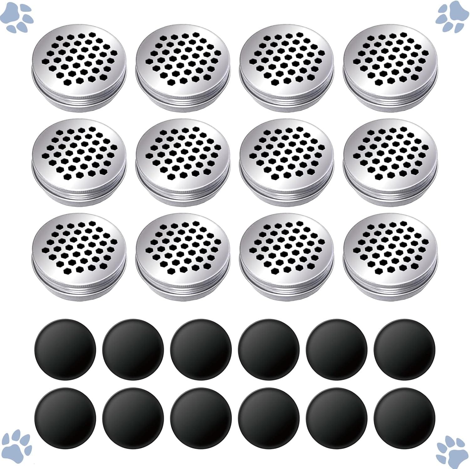 12 Pack Dog Pet Scent Training Box,Magnets Dogs Cat Scent Work tins,Dog Nose Work containers, Smell Metal Kit for Dogs Training, Pet Aluminium Tins 12 Pack Dog Pet Scent Training Box,Magnets Dogs Cat Scent Work tins,Dog Nose Work containers, Smell Metal Kit for Dogs Training, Pet Aluminium Tins