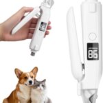 PETCHO 2-in-1 Dog Nail Clipper, Dog Electric Nail Grinder for Large Medium Small Dogs, 2 LED Lights Cats Nail Trimmer with Battery Display