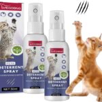 Cat Deterrent Spray, Cat Spray Deterrent for Urine Marking & Scratching, Cat Scratch Deterrent for Indoor & Outdoor, Effective Anti-Scratch Training Aid, Prevents Scratching & Chewing Furniture,100ml