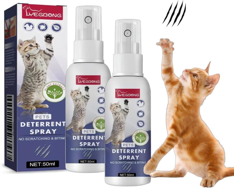 Cat Deterrent Spray, Cat Spray Deterrent for Urine Marking & Scratching, Cat Scratch Deterrent for Indoor & Outdoor, Effective Anti-Scratch Training Aid, Prevents Scratching & Chewing Furniture,100ml