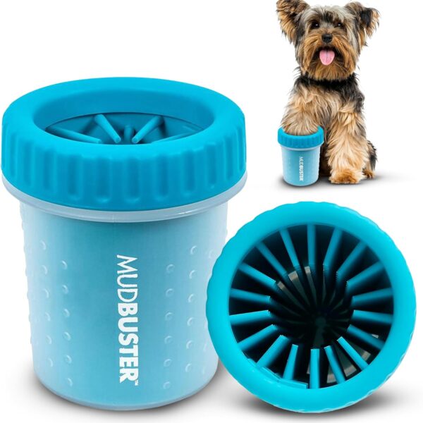 Dexas MudBuster Portable Dog Paw Cleaner - Premium Quality, Blue, Small Size for Pet Supplies and Accessories