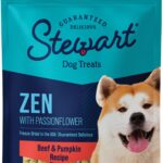 Stewart Freeze Dried Dog Treats, Zen Beef & Pumpkin, Anxiety Relief, Grain Free, 4 Ounce Resealable Pouch, Made in USA