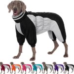 AOFITEE Large Dog Coat Warm Dog Jacket for Winter, Dogs Winter Coat with Harness Built in, Reflective Turtleneck Dogs Puffer Jacket Snowsuit, Full Body Fleece Coats for Small Medium Large Pet, XXL