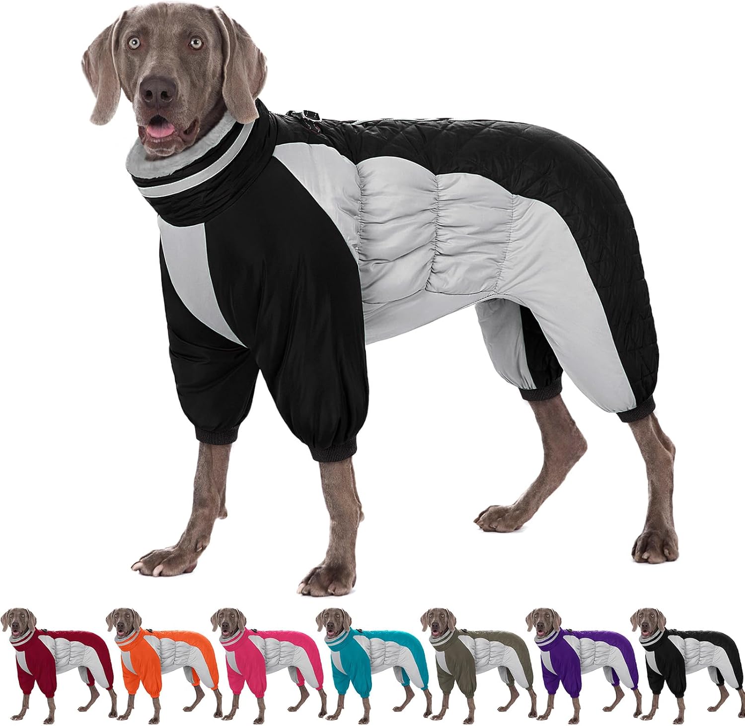 AOFITEE Large Dog Coat Warm Dog Jacket for Winter, Dogs Winter Coat with Harness Built in, Reflective Turtleneck Dogs Puffer Jacket Snowsuit, Full Body Fleece Coats for Small Medium Large Pet, XXL AOFITEE Large Dog Coat Warm Dog Jacket for Winter, Dogs Winter Coat with Harness Built in, Reflective Turtleneck Dogs Puffer Jacket Snowsuit, Full Body Fleece Coats for Small Medium Large Pet, XXL
