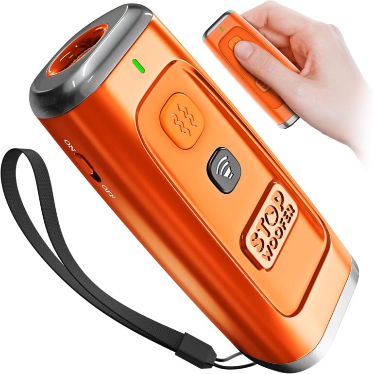 New 2025 Dog Bark Deterrent Device - Dog Barking Control Devices Stops Bad Behavior - Rechargeable Ultrasonic Pet Whistle to Stop Barking with The Touch of a Button up to 16,4 FT (5-120 LBS Orange)