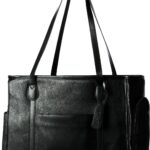 Stylish Dog Purse Carrier, Leather Pet Carrier Bag for Small Dogs Cats Puppy, Airline Approved Soft-Sided Carrier Black