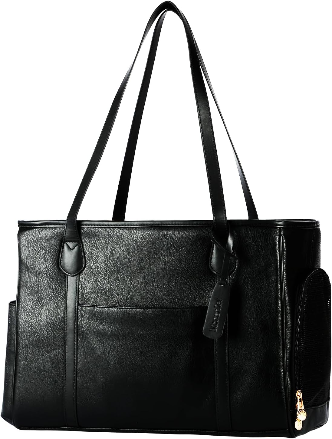 Stylish Dog Purse Carrier, Leather Pet Carrier Bag for Small Dogs Cats Puppy, Airline Approved Soft-Sided Carrier Black Stylish Dog Purse Carrier, Leather Pet Carrier Bag for Small Dogs Cats Puppy, Airline Approved Soft-Sided Carrier Black