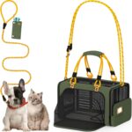 PAWZIDEA Expandable Pet Carrier Airline Approved, 18"11"11" Small Dog Carriers, Collapsible Top-Load Cat Carrier for 2 Cats Under Seat, Soft-Sided Puppy & Animal Travel Bag, ID Card, Up to 15lbs