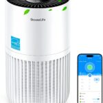 GoveeLife Mini Air Purifier for Bedroom, Smart Filter Air Purifier with App Alexa Control for Pet Hair, Odors, Pollen, HEPA Portable Air Cleaner with 3 Speeds, 2 Modes, Timer, Aroma for Home