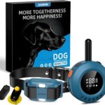 Jugbow Dog Shock Collar - 3/4 Mile Dog Training Collar with Remote for Large Medium Dogs, Rechargeable IPX8 Waterproof E-Collar with 3 Training Modes, LED Light & Security Lock (Blue)