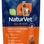 NaturVet All-in-One Dog Supplement - for Joint Support, Digestion, Skin, Coat Care  Dog Multivitamins with Minerals, Omega-3, 6, 9  Wheat-Free Vitamins for Dogs  13-Ounce Powder