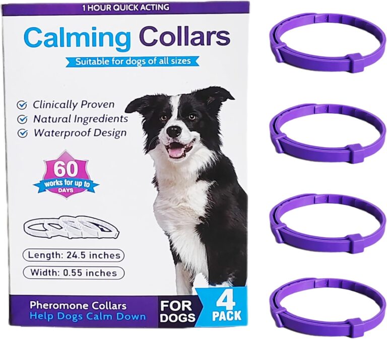 Calming Collar for Dogs4Pcs Adjustable Pheromone Collar for DogsRelief Anxiety Stress Long Lasts 60 Days