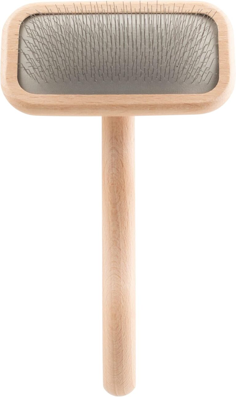 Chris Christensen Mark II Slicker Brush, Groom Like a Professinal, Stainless Steel Pins, Lightweight Beech Wood Body, Ground and Polished Tips, Small