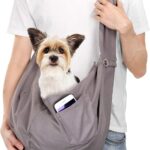 OWNPETS Pet Sling Carrier, Pet Sling Carrier Bag Safe,Fit 10~15lb Cats&Dogs, Comfortable, Adjustable, Perfect for Daily Walk, Outdoor Activity and Weekend Adventure