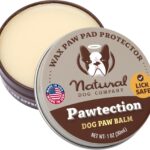Natural Dog Company PawTection Balm 1 oz Tin  Dog Paw Protection with Shea Butter & Calendula  Shields Paws from Snow, Ice, Salt, Hot Pavement & Rough Terrain  Lick-Safe, All Breeds