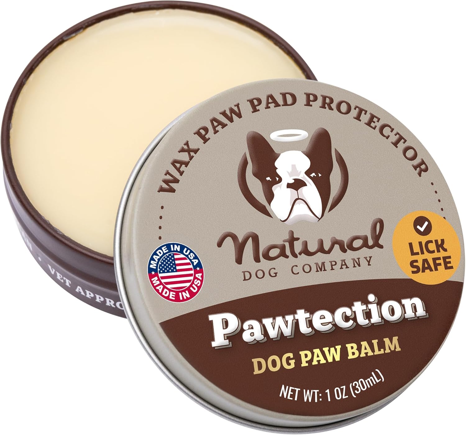 Natural Dog Company PawTection Balm 1 oz Tin Dog Paw Protection with Shea Butter & Calendula Shields Paws from Snow, Ice, Salt, Hot Pavement & Rough Terrain Lick-Safe, All Breeds Natural Dog Company PawTection Balm 1 oz Tin Dog Paw Protection with Shea Butter & Calendula Shields Paws from Snow, Ice, Salt, Hot Pavement & Rough Terrain Lick-Safe, All Breeds