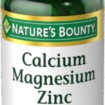 Nature's Bounty Calcium Magnesium & Zinc Caplets, Immune & Bone Health, Daily Supplement, 1000mg Calcium, 400mg Magnesium, 600 IU Vitamin D, Gluten Free, 100 Caplets
