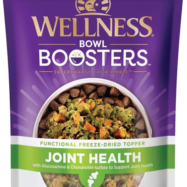 Wellness Bowl Boosters, Dog Food Topper for Small, Medium, & Large Breeds, Grain Free, Natural, Freeze Dried, Joint Health Chicken, 4 Ounce Bag (Pack of 1)