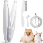 kurtmark Dog Paw Trimmer, Quiet 35dB Pet Clippers, 2-Speed Rechargeable Grooming Tool for Dogs & Cats,Safe Hair Trimmer for Paws, Eyes, Ears, Face & Rear