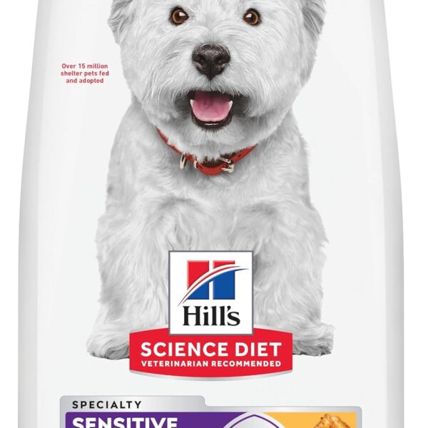 Hill's Science Diet Sensitive Stomach & Skin, Adult 1-6, Stomach & Skin Sensitivity Support, Small Kibble, Dry Dog Food, Chicken Recipe, 4 lb Bag