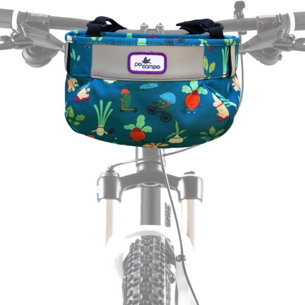 Po Campo Kids Bicycle Basket  Whoosh Bike Basket  Front Frame Handlebar Bag  Waterproof Fabric Bike Basket for Boys, Girls, Toddlers Bike or Scooter