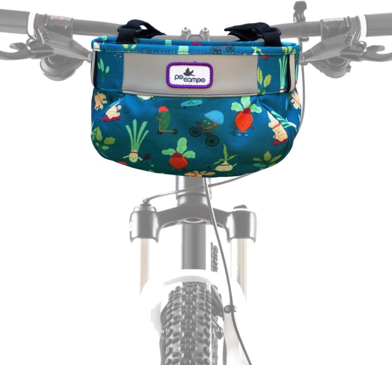 Po Campo Kids Bicycle Basket  Whoosh Bike Basket  Front Frame Handlebar Bag  Waterproof Fabric Bike Basket for Boys, Girls, Toddlers Bike or Scooter