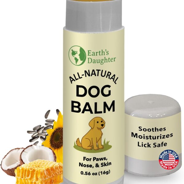 Earths Daughter Dog Paw Balm Big 0.56 oz  Organic Paw & Nose Protector with Beeswax, Coconut & Calendula  Itch Relief & Natural Skin Care for Dogs & Puppies  Travel Essential