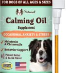 Natural Dog Company Calming Oil, 16 oz Bottle, Helps Manage Normal Stress, Promotes Relaxation, Supports Balanced Behavior, Melatonin for Dogs, May Reduce Hyperactivity, for Dogs of All Ages & Sizes