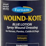 Farnam Wound-Kote Blue Lotion Spray Horse Wound Care for use on Horses and Dogs, Antiseptic Properties, for Minor Wounds, Cuts and Sores, 7 Oz.