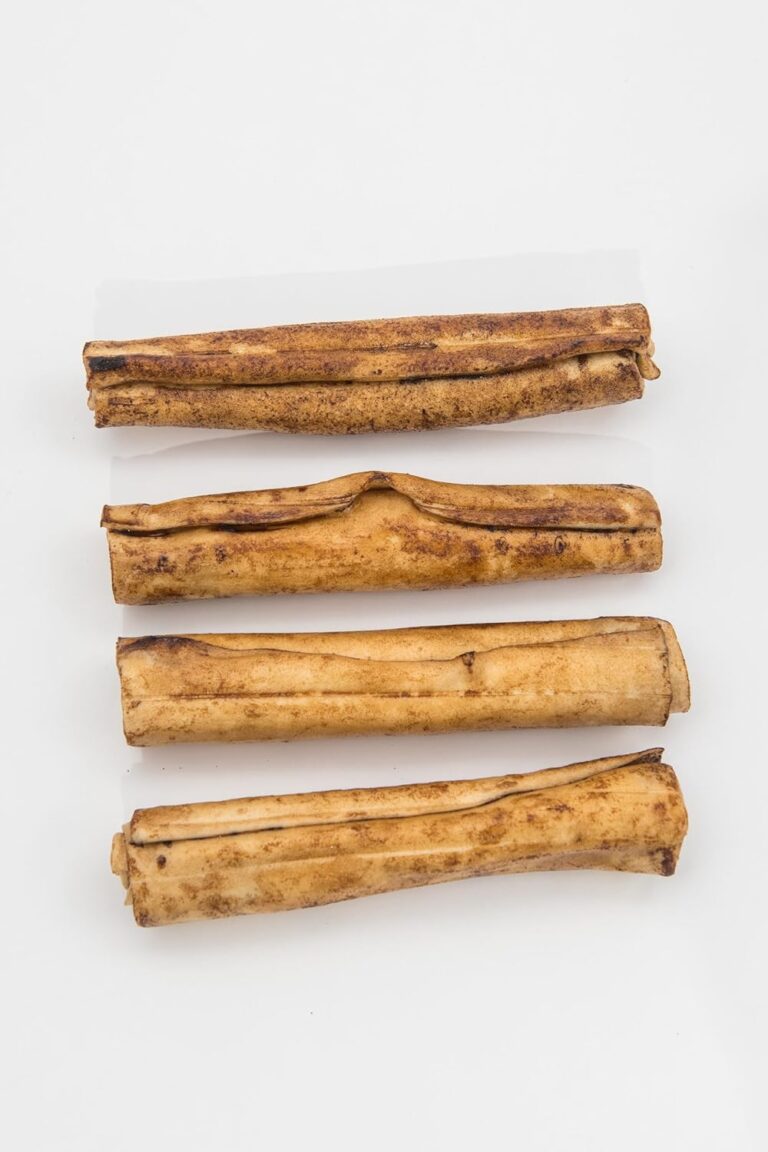 Frankly Pet Original Bacon Flavored Rawhide Free Chews, Natural Pet Collagen Rolls, Safe for Dogs, Long Lasting Retriever Rolls, Made in USA, 7" Sticks, 4 Count (8753)