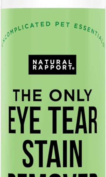 Natural Rapport Dog & Pet Tear Stain Remover - The Only Eye Tear Stain Remover Dogs Need - Dog and Cat Tears Stain Removing Treatment (8 fl oz.)