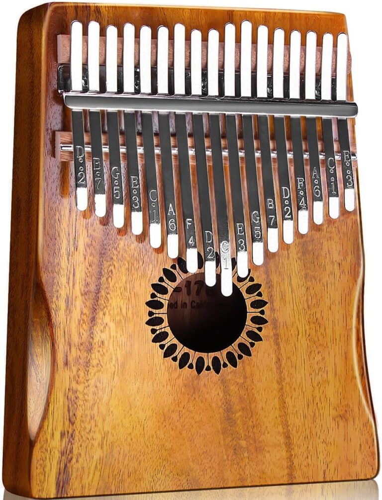 Kalimba Thumb Piano 17 Keys, Portable Mbira Finger Piano Gifts for Kids and Adults Beginners