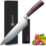 PAUDIN Chef Knife, 8 Inch High Carbon Stainless Steel Sharp Kitchen Knife with Ergonomic Handle, Gift Box for Family & Restaurant