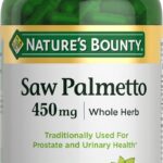 Nature's Bounty Saw Palmetto Support for Prostate and Urinary Health, Herbal Health Supplement, 450mg, 250 Capsules