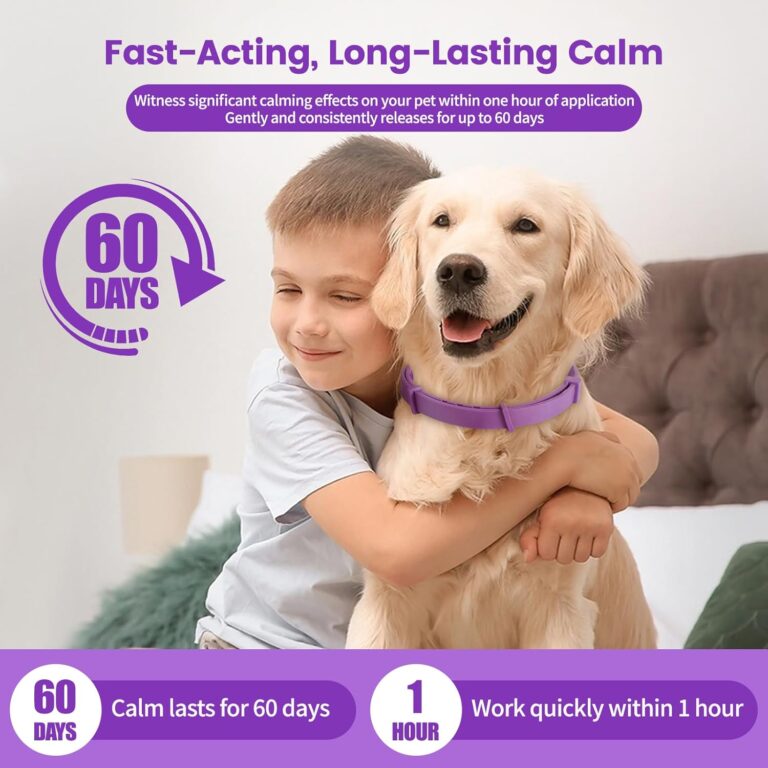 Calming Collar for Dogs  Fast-Acting, Lasts 60 Days, Choke-Free Design, Pheromone-Infused for Anxiety & Stress Relief  Dog Pheromone Collar for Small, Medium & Large Dogs (2Aurora+1Rainbow, 3 Pack)